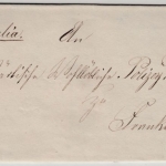 Thurn & Taxis - Rudolstadt (ca. 1840), blauer K2 a. "Criminalia"-Dienstbrief n.