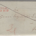 Thurn & Taxis - Saalfeld 1832, roter L2 a. Dienstbrief n. Pößneck, mit Inhalt