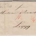 Thurn & Taxis - Schleitz 1825, L2 a. Portobrief n. Leipzig, mit Inhalt