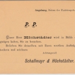 Bayern - 3 Pfg. Wappen GA-Karte m. priv. Zudruck (Reise-Avis), Schwandorf n.