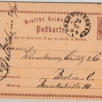 DR/Thurn&Taxis - Oberweissbach (1874), K1 a. 2 Kr. Brustschild GA-Karte n.Berlin