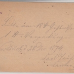 DR/Sachsen - Schneeberg Neustädtel 1874, Ra2 a. 1/2 Gr. Brustschild GA-Karte n.