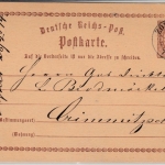 DR/Sachsen - Zöblitz 1874, K2 a. 1/2 Gr. Brustschild GA-Karte n.Crimmitzschau
