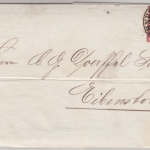 DR/Sachsen - Schneeberg 1873, K2 a. K1 a. 1 Gr. gr. Brustschild, Brief n.