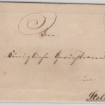 DR/Sachsen - Ehrenfriedersdorf 1877, blauer K2 a. Brief n. Stollberg