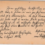 DR - Frankfurt/O.-Priestewitz Bahnpost-Ra3 a. 5 Pfg. GA-Karte Schönfeld 1882 n.