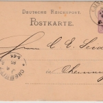 DR/Sachsen - Cainsdorf 1886, K2 a. 5 Pfg.GA-Karte n. Chemnitz