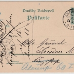 DR - Königsee (Thüringen) 1890, KOS a. 5 Pfg. K/A GA-Karte n. Dresden