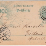 DR - Panschwitz 1900, K1 a. 5 Pfg. Germania Jahrhundert-GA-Karte n. Zittau