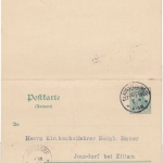 DR - Zittau Ausstellung 1902, SST/KOS a. 5 Pfg. Germania GA-Karte/A-Teil