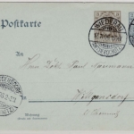 DR - Wiederau (Amtsh. Rochlitz) 1906, Kreisgitterstempel a. 3+2 Pfg. GA-Karte n.