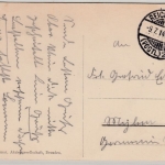 DR - 5 Pfg. Germania/Perfin "AAGL", AK (Königsplatz) Reichenbach 1914 n. (?)