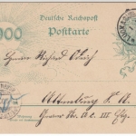 DR - Lucka (Sachs.-Altenb.) 1.1.00, K1 a. 5 Pfg. Germania Jahrhundert-GA-Karte