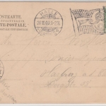 DR - Halle 1903, Bickerdike-Flaggenstpl., Karte n. Harburg