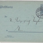 DR - 2 Pfg. Germania, GA-Karte/Privatzudruck (Nat.lib. Reichsverein), Eisenach