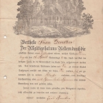 Sachsen - Obervogelgesang 1863, Taufbrief m. dek. Lithographie