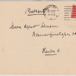 DR-Infla - 3 M. Posthorn, Prägepostkarte (Gebäude Wallstr. 4) Bautzen - Dresden