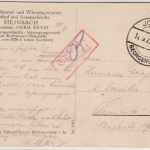 DR-Infla - Johann-Georgenstadt 11.9.23, Gebühr bezahlt, Ra2 a. Karte n. Chemnitz