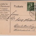 DR - Bahnpost Chemnitz-Neuhausen Z.1337, Karte v. Niederneuschönberg 1922