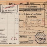 DR - Jena 1930, Gebühr bezahlt, Paketkarte/Selbstbucher i.d. SCHWEIZ