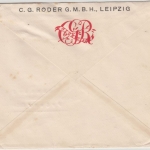 DR - 10 Pfg. Adler/Perfin "Röder", Brief Leipzig - Prien 1926