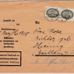 DR - 2x30 Pfg. Strohhut, Dienst-Zustellurkunde Frohburg - Geithain 1928
