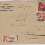 DR - 50 Pfg. Korbdeckel u.a., R-Postauftrag Mühlhausen (Thüringen) - Wegenstedt