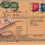 DR - 10 Pfg. Holztaube u.a., Einschreibebrief Plauen (Vogtland) - Greiz 1924