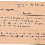 DR - 5 Pfg. AFS "Gebr. Lay", Drucksachenkarte n. FRANKREICH, Plauen 1931 n.