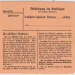 DR - Einsiedel (Bz. Chemnitz) 1942, Bezahlt, roter Tagesstpl. a. Paketkarte n.