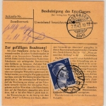 DR - 3x25 Pfg. AH, Paketkarte Chemnitz 2 - Rossbach 1943