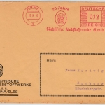 DR - 12 Pfg. AFS "25 J. Sächs. Klebstoffwerke", Brief Pirna - hamburg 1935