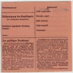 DR - Mühlhausen (Thür) 2, 1943, Gebühr bezahlt Nachnahme-Paketkarte/Selbstbucher