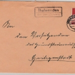 DR - Thalwenden ü. Uder (Eichsfeld), Landpost-Ra2 a. Brief n. Heiligenstadt 1934
