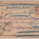 Österreich - 2 Kr. GA-Karte/Irrläufer Deutsch-Beneschau - Pressburg - Schöneck -