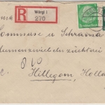 DR/Ostmark - 50+5 Pfg. Hindenburg, Einschreibebrief n. HOLLAND, Wörgl 1938 n.