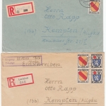 Franz.Zone/BRD - Leutkirch 1946/1956, 3 Einschreibebriefe, ohne Inhalt