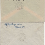 Bizone - 60 Pfg.Bauten/2 Einschreibebriefe Düren 1950 n. Aachen versch. R-Zettel