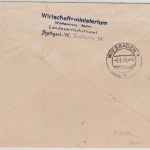 All.Bes./Kontrollrat - Stuttgart 14 Bezahlt, Einschreibebrief n. Wiesbaden 1946