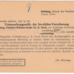 All.Bes. - Duisburg 2 Gebühr bezahlt 29.9.45, Ovalstpl. a. Drucksachenkarte n.
