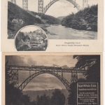 Nordrhein-Westfalen - Solingen Müngstener/Kaiser-Wilhelm-Brücke 2 sw-AK ca. 1910