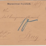 Bayern - Hagenbach (Pfalz) 1903, Dienstbrief/Nachporto n. Berg, ohne Inhalt