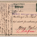 Bayern - "Zurück Adresse ungenügend", L1 a. 5 Pfg. Orts-GA-Karte Ludwigshafen