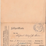 Bayern - Rieschweiler 1915, K1 a. Feldpostkarte m. Antwortteil ins Feld