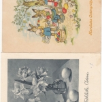 DDR - Roitzsch ü. Torgau, Landpost-Ra2 violett+schwarz, je a. Karte 1953/1959
