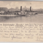 Rheinland-Pfalz - Salondampfer Borussia, sw-AK, gelaufen v. Koblenz1903