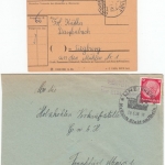 DR/BRD - Neustadt bzw. Weißfeld ü. Linz, Paketkarte bzw. Brief 1957+1938