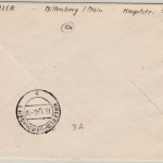 All.Bes. - Miltenberg 27.12.45, Gebühr bezahlt, Zensur-Einschreibebrief n.