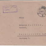 All.Bes. - Erlangen 2 - 31.10.45, Gebühr bezahlt Ra2 a. Brief n. Helmbrechts