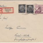 DR - 40 Pfg. WHW/Bauwerke u.a., Einschreibebrief Altenbruch (Niederelbe) 1939 n.